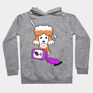 Naughty Poodle Spills a jar of grape jam! Hoodie